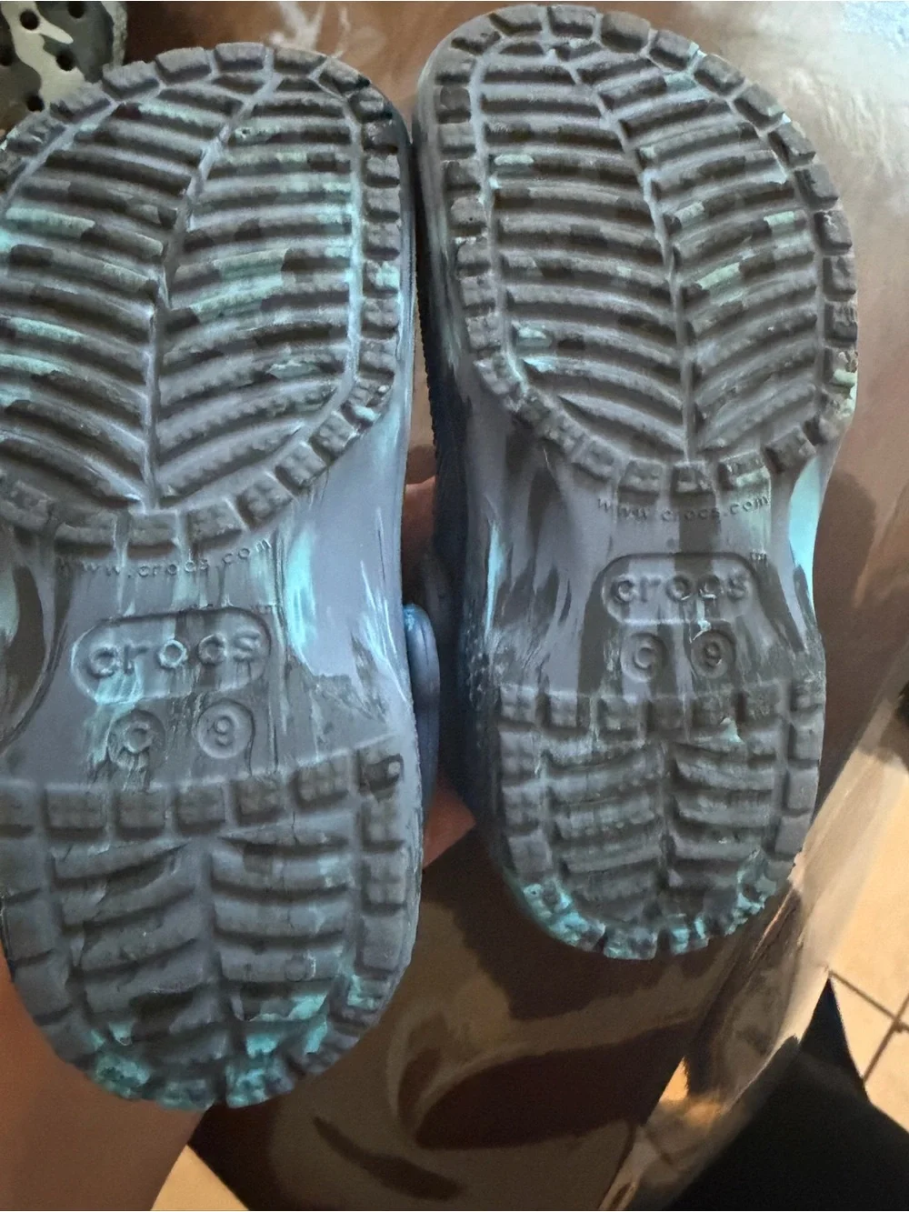 Kids Crocs - Light Blue Marble